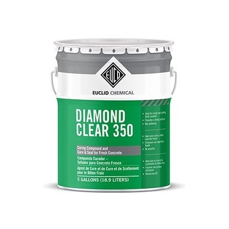 Euclid Chemical Euclid Diamond Clear 350 Exempt Solvent-Based Non-Yellowing Cure & Seal 5 Gallon 359DC 05
